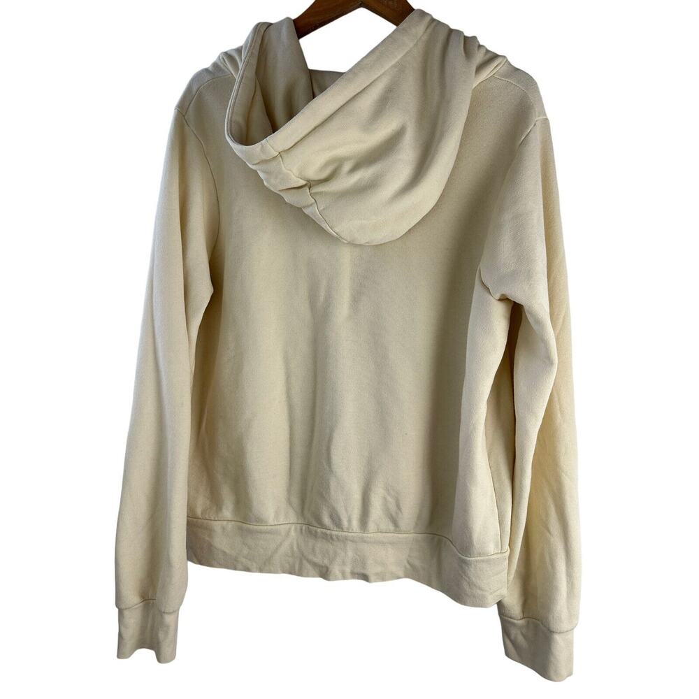 Aviator Nation Smiley Face Full Zip Hoodie Jacket Cream Long Sleeve Size Large - Picture 6 of 15